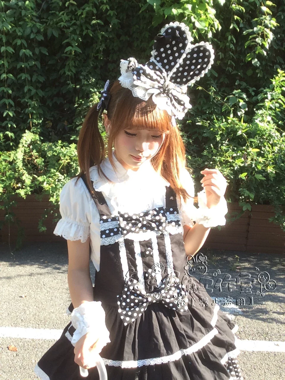 Kawaii Lolita Bunny Ear Hat, Plaid & Polka Dot Styles - Image 12
