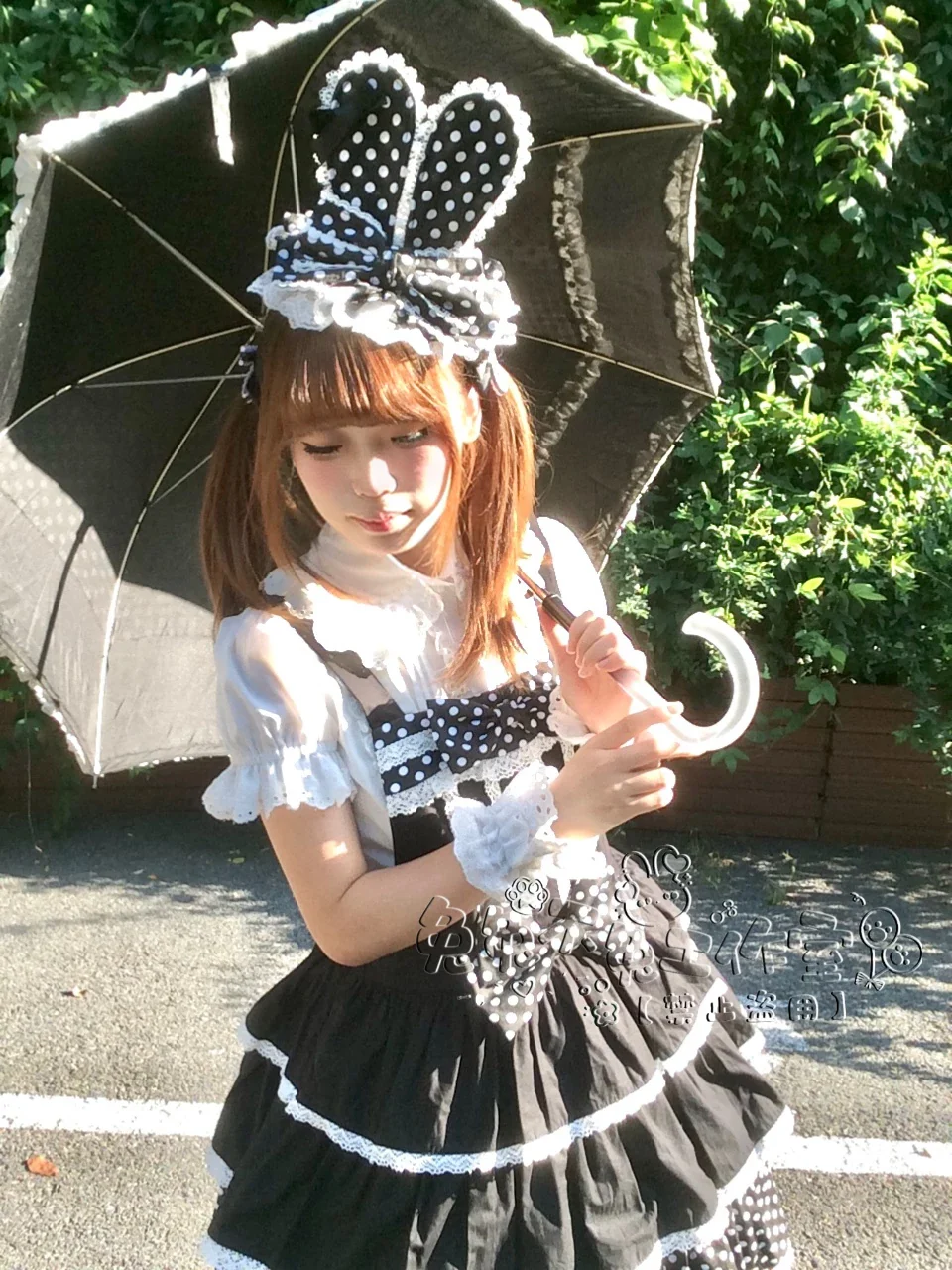 Kawaii Lolita Bunny Ear Hat, Plaid & Polka Dot Styles - Image 14