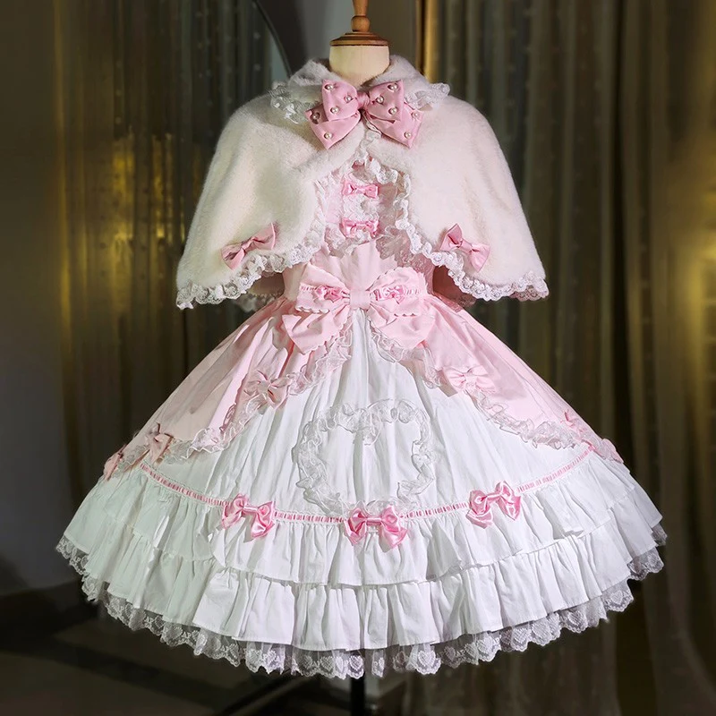 Kawaii Lolita Cape Winter Lolita Shawl Daily - Image 6