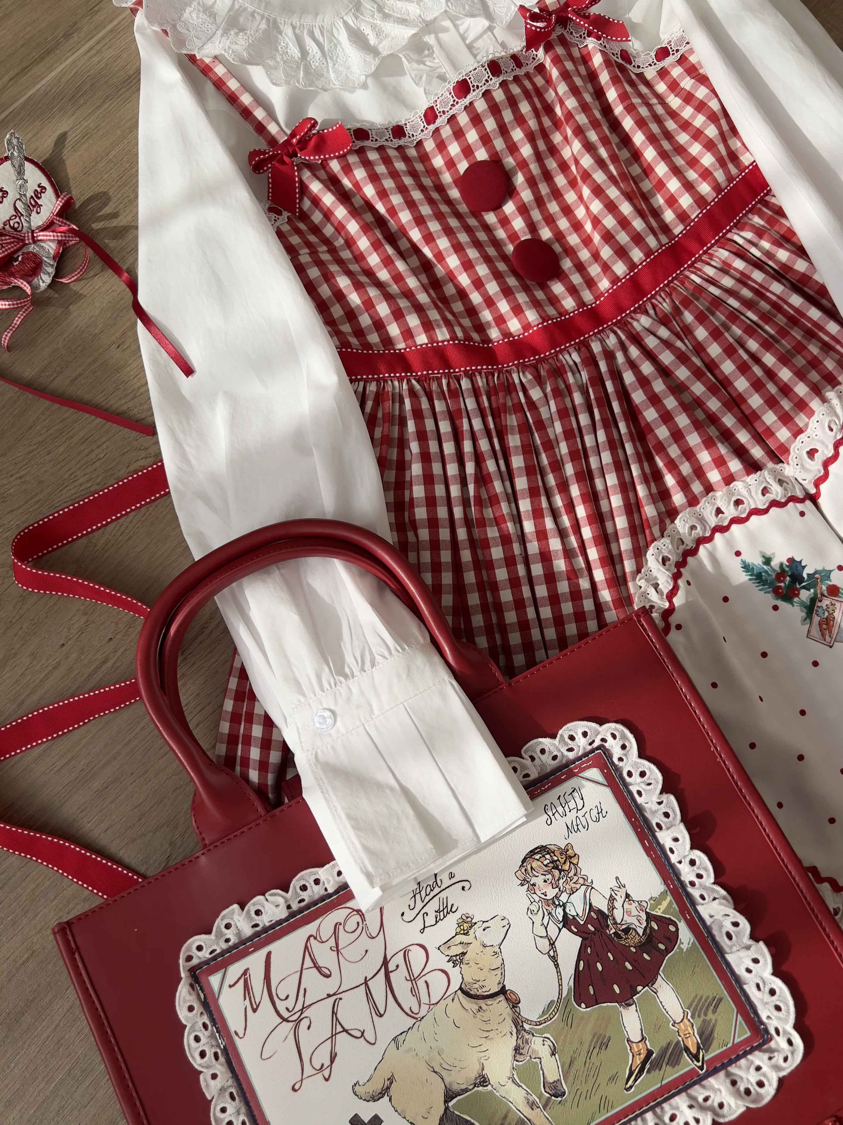 Kawaii Lolita Cotton Shirt, Peter Pan Collar - Image 6