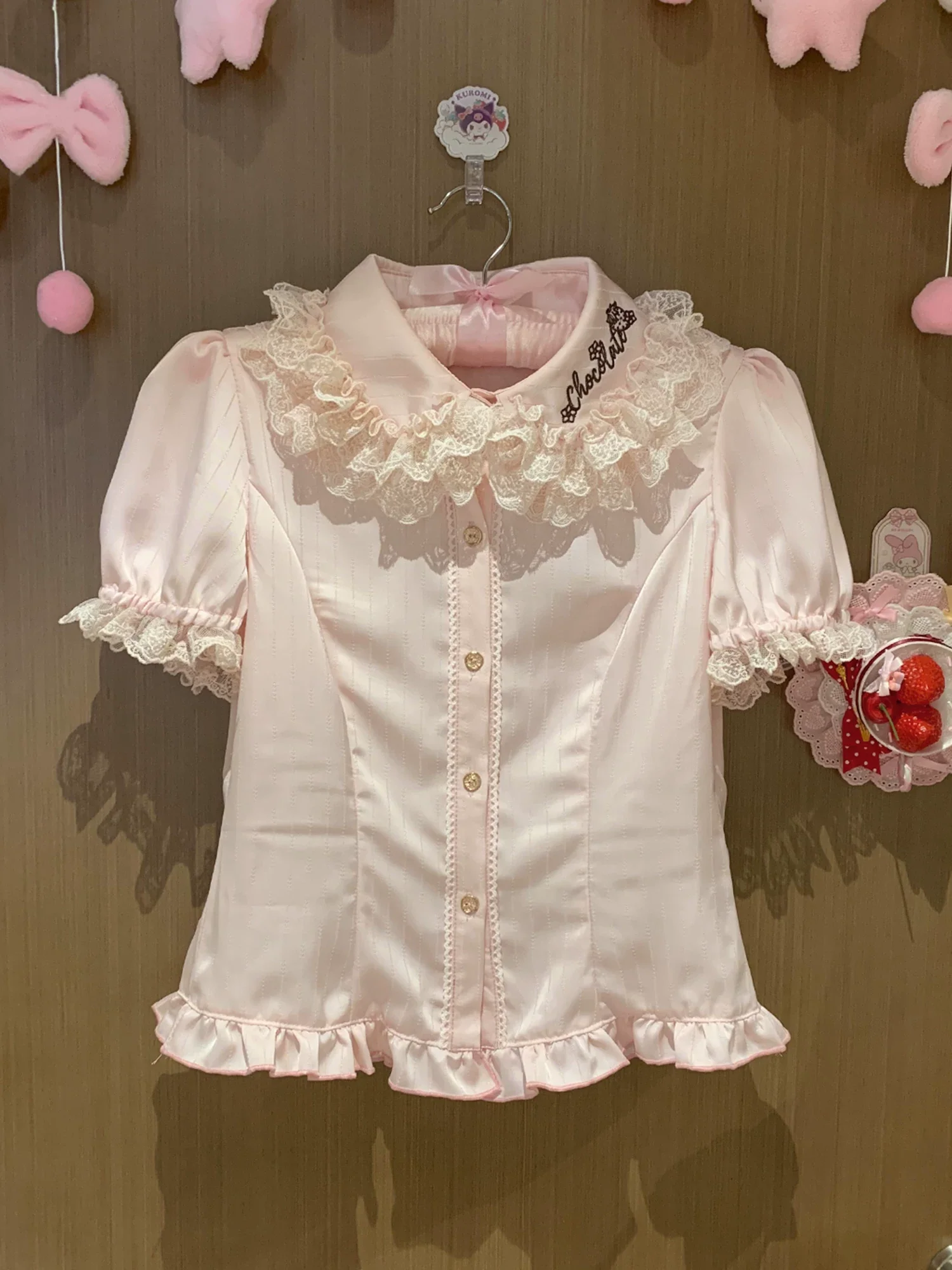 Strawberry Chocolate Lovers - Kawaii Lolita Embroidered Printed Dress - Image 17