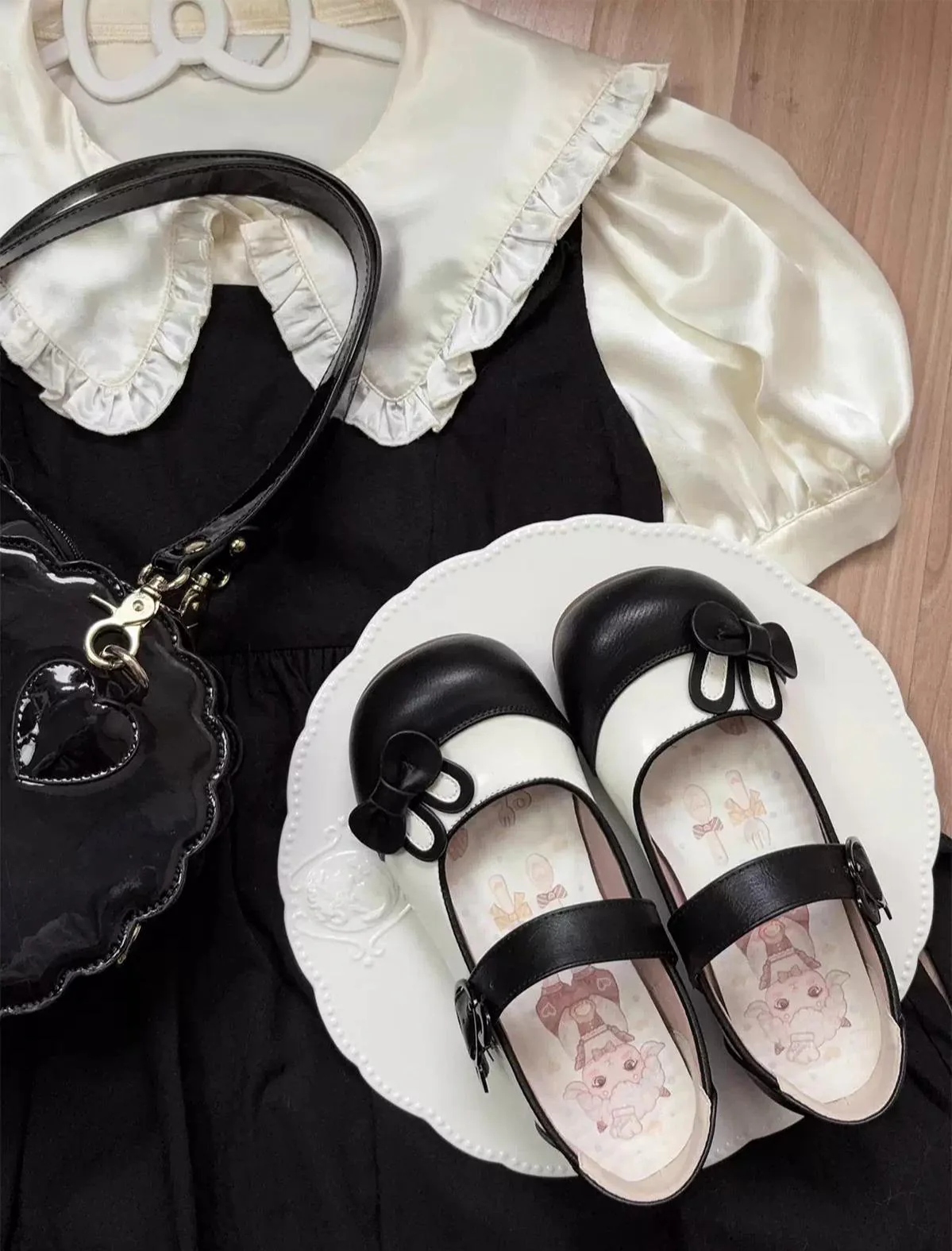 Bunny Milk Candy - Kawaii Lolita Flat Shoes, 3D Bunny Ear Bow - Image 12