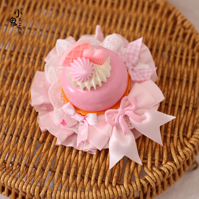 Xiaogui - Sweet Cake - Kawaii Lolita Hairpin Cake Flower Pill Headdress - Image 16