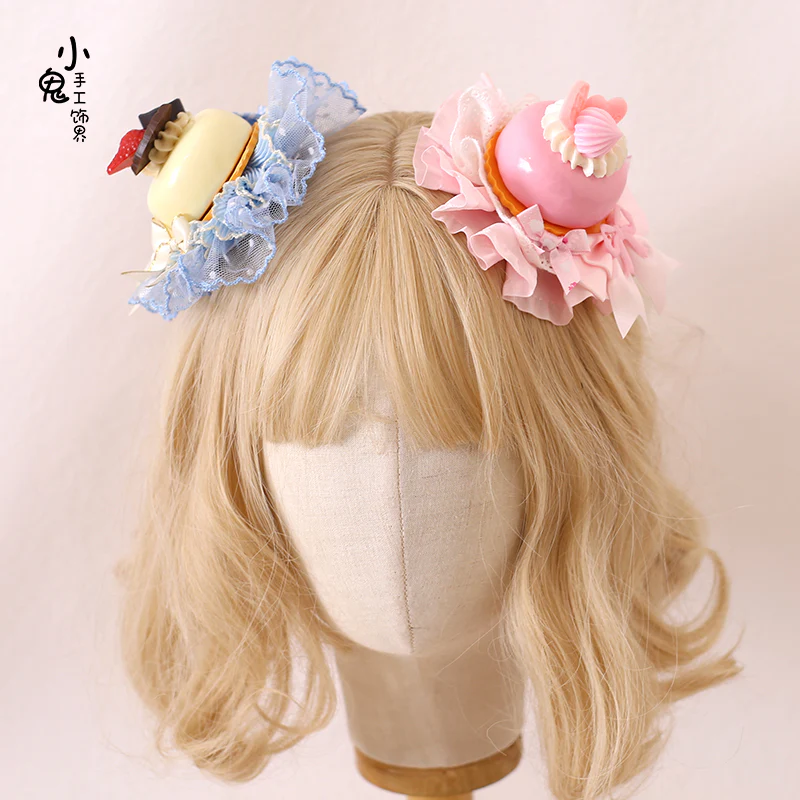 Xiaogui - Sweet Cake - Kawaii Lolita Hairpin Cake Flower Pill Headdress - Image 17