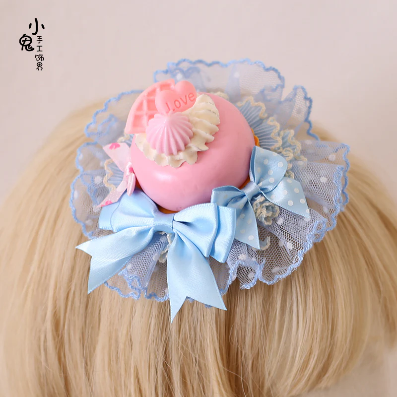 Xiaogui - Sweet Cake - Kawaii Lolita Hairpin Cake Flower Pill Headdress - Image 23