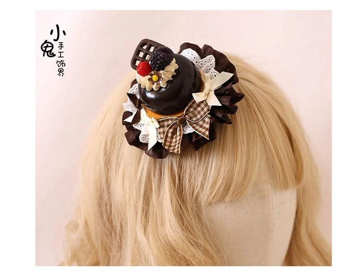Xiaogui - Sweet Cake - Kawaii Lolita Hairpin Cake Flower Pill Headdress - Image 24