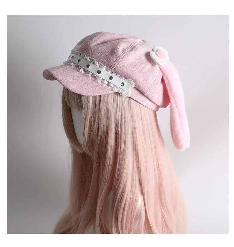 Xiaogui - Kawaii Lolita Hat Daily Baseball Cap with Detachable Ears - Image 3