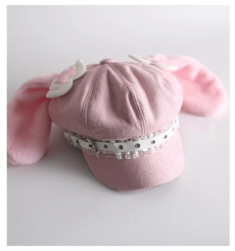 Xiaogui - Kawaii Lolita Hat Daily Baseball Cap with Detachable Ears - Image 5