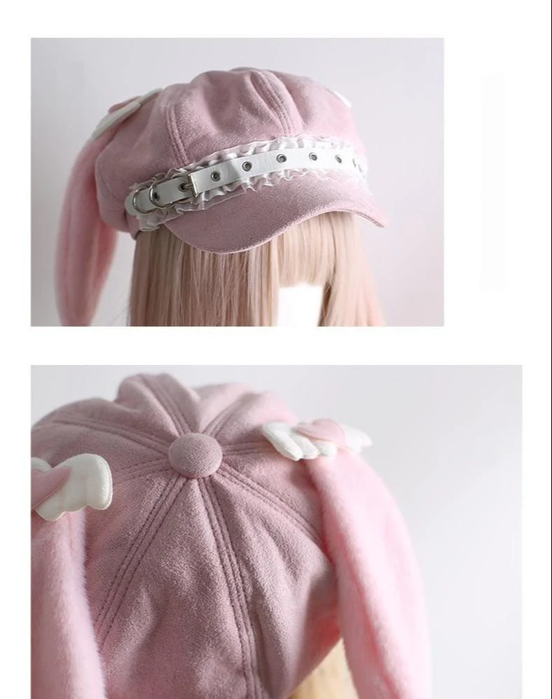 Xiaogui - Kawaii Lolita Hat Daily Baseball Cap with Detachable Ears - Image 7