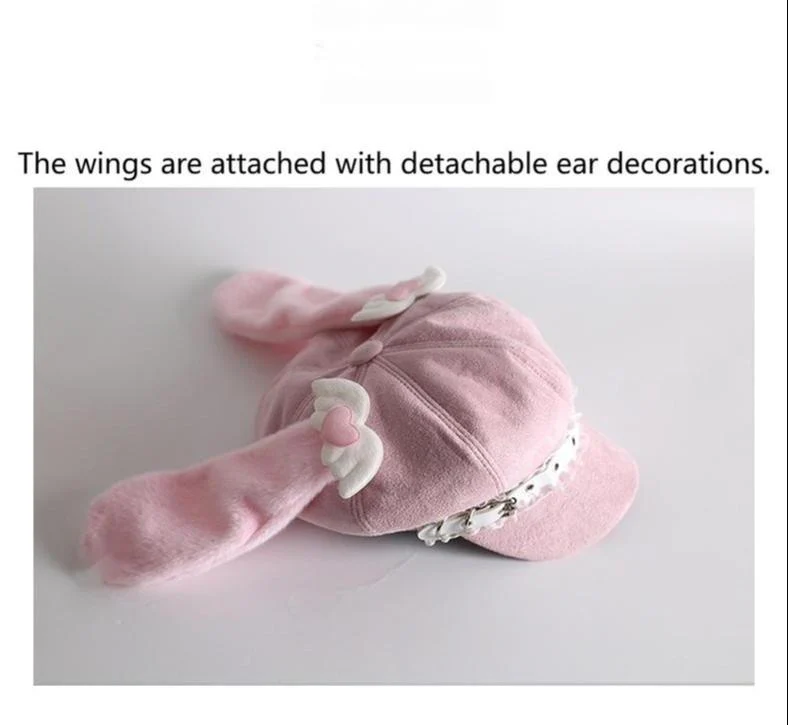 Xiaogui - Kawaii Lolita Hat Daily Baseball Cap with Detachable Ears - Image 8