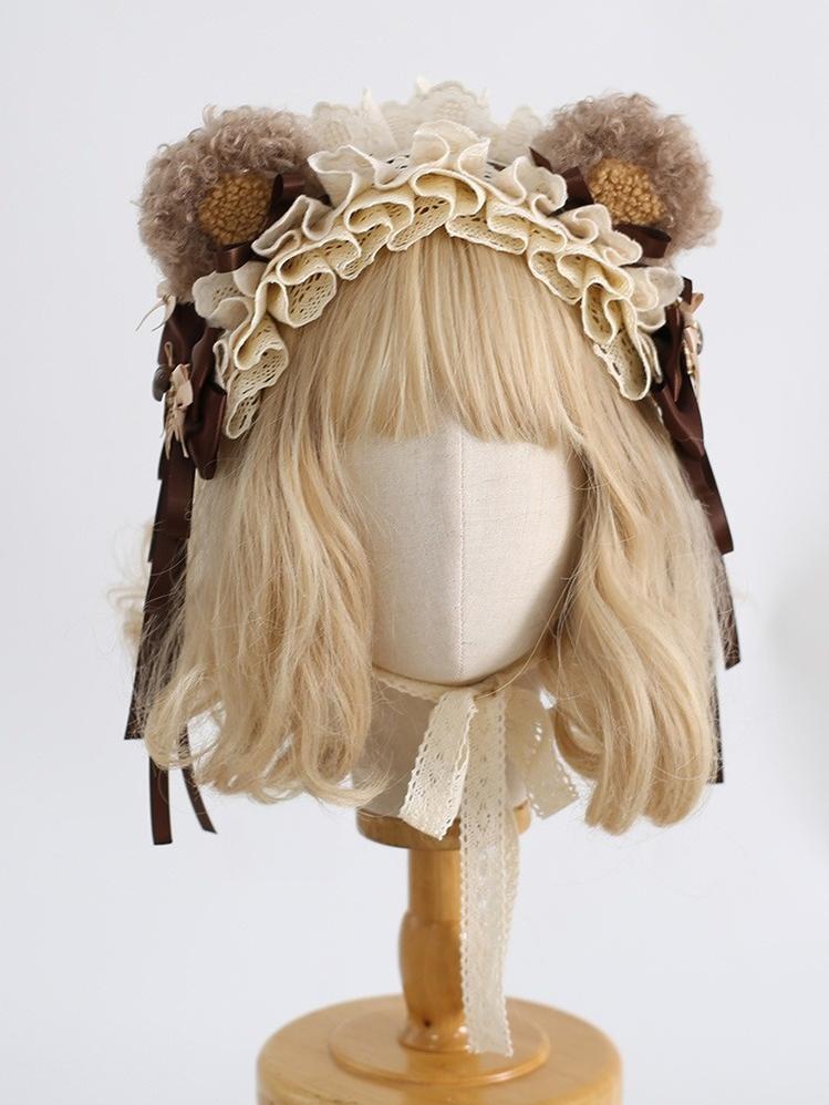 Xiaogui - Kawaii Lolita Headdress, Detachable Bear & Bunny Ears - Image 3