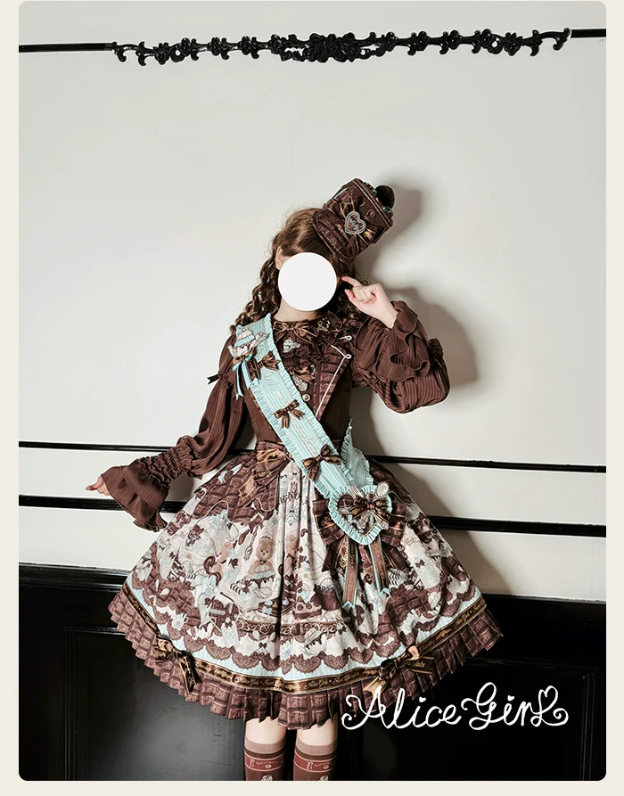 Alice Girl - Bear Chocolate Bar - Kawaii Lolita Headdress Set - Image 12