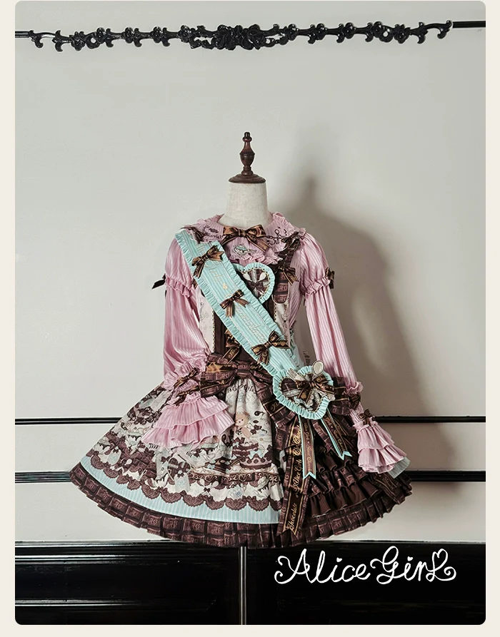 Alice Girl - Bear Chocolate Bar - Kawaii Lolita Headdress Set - Image 16