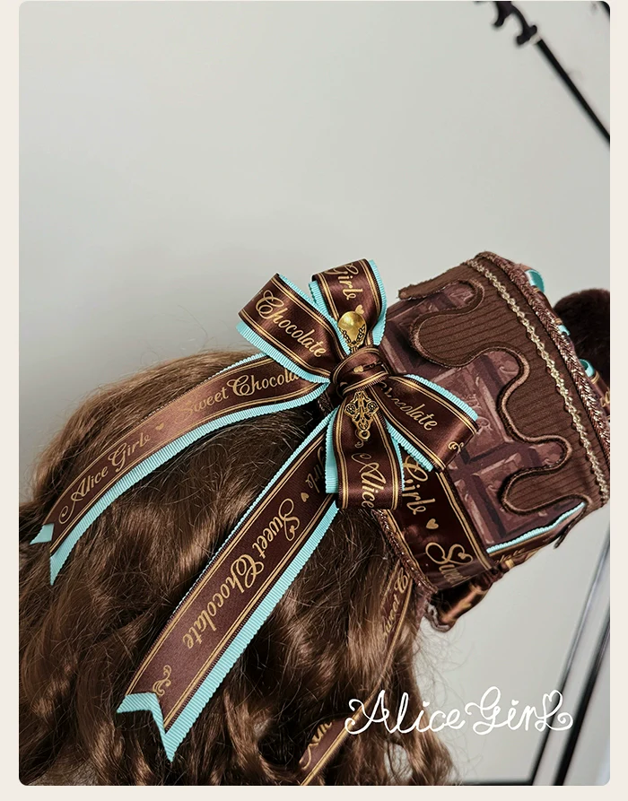 Alice Girl - Bear Chocolate Bar - Kawaii Lolita Headdress Set - Image 24