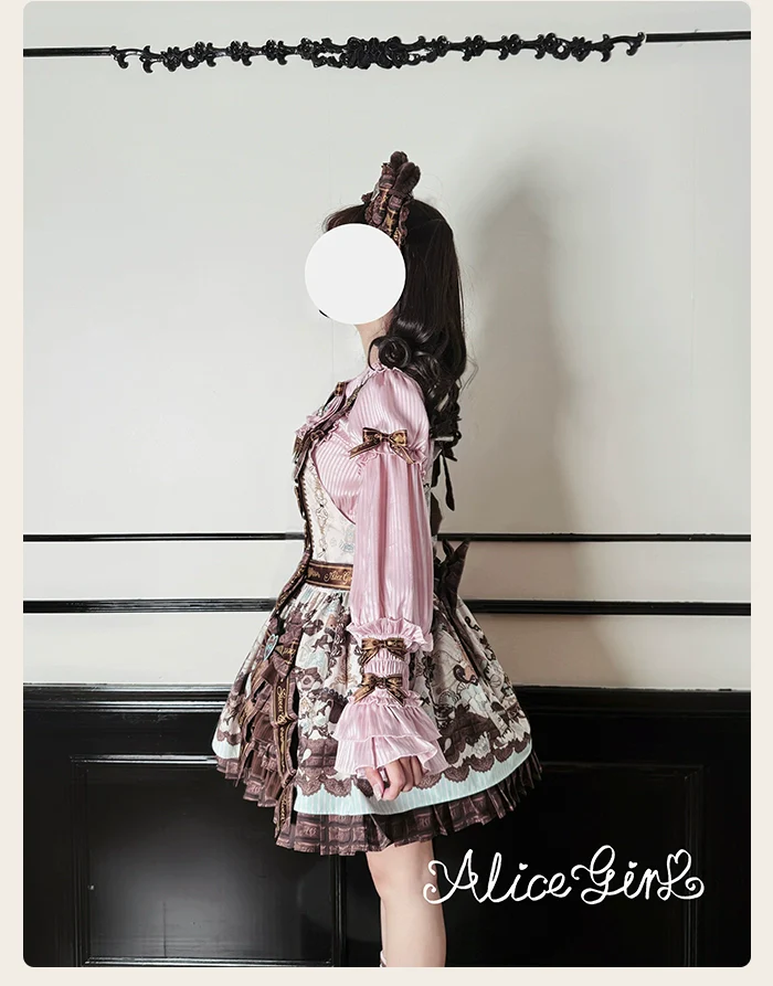 Alice Girl - Bear Chocolate Bar - Kawaii Lolita JSK & Salopette Dress - Image 26
