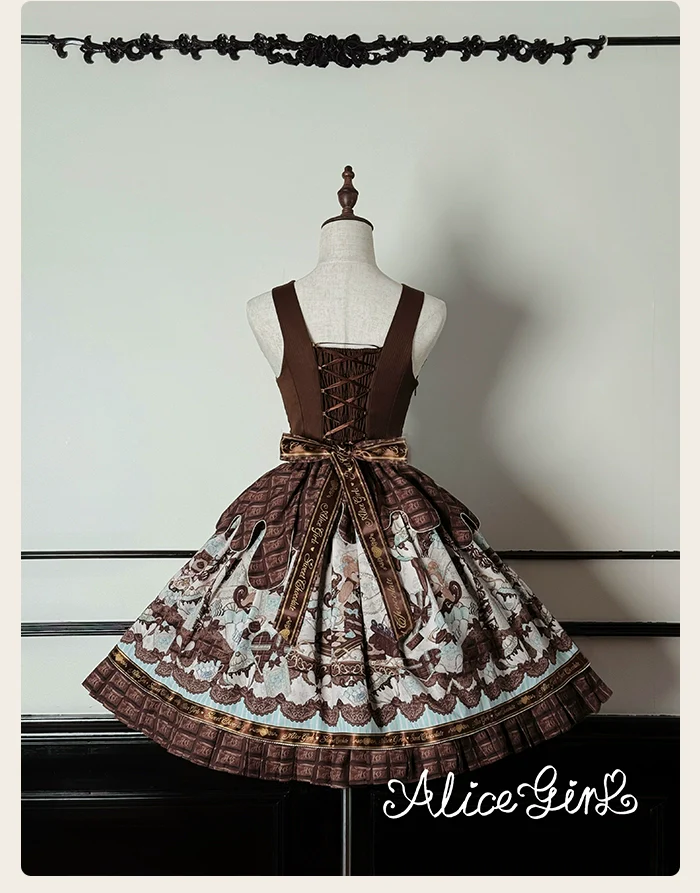 Alice Girl - Bear Chocolate Bar - Kawaii Lolita JSK & Salopette Dress - Image 58