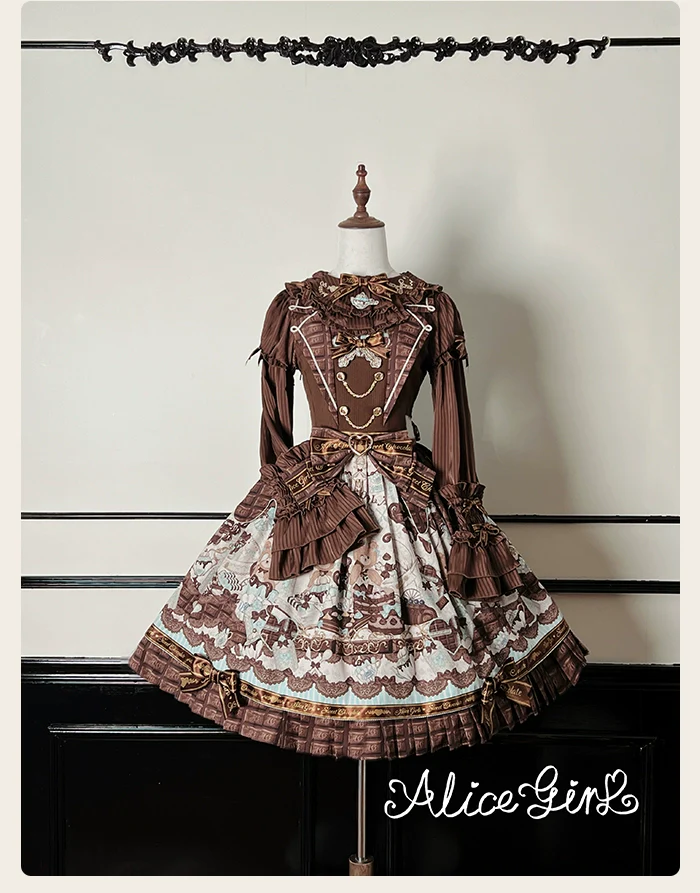 Alice Girl - Bear Chocolate Bar - Kawaii Lolita JSK & Salopette Dress - Image 62