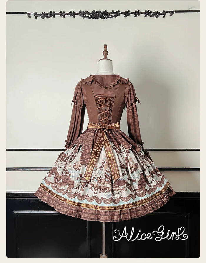 Alice Girl - Bear Chocolate Bar - Kawaii Lolita JSK & Salopette Dress - Image 63