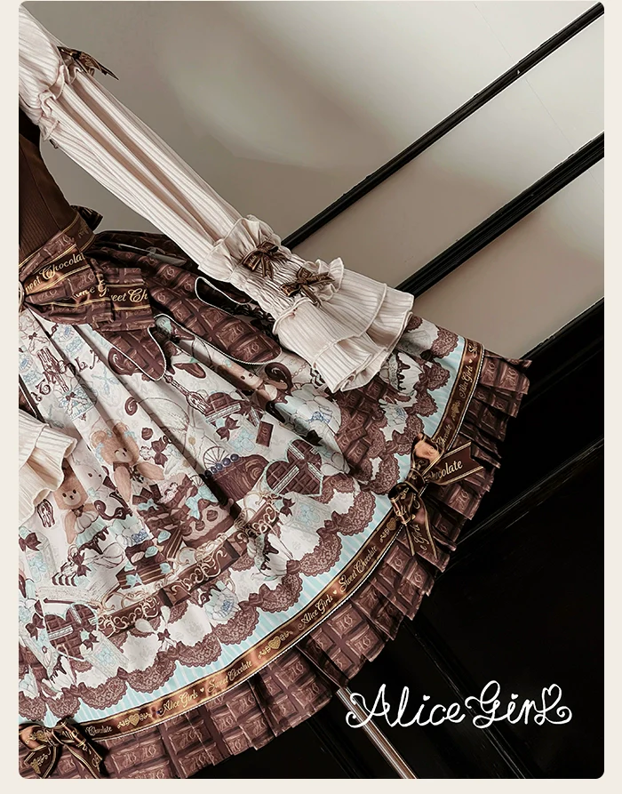 Alice Girl - Bear Chocolate Bar - Kawaii Lolita JSK & Salopette Dress - Image 67