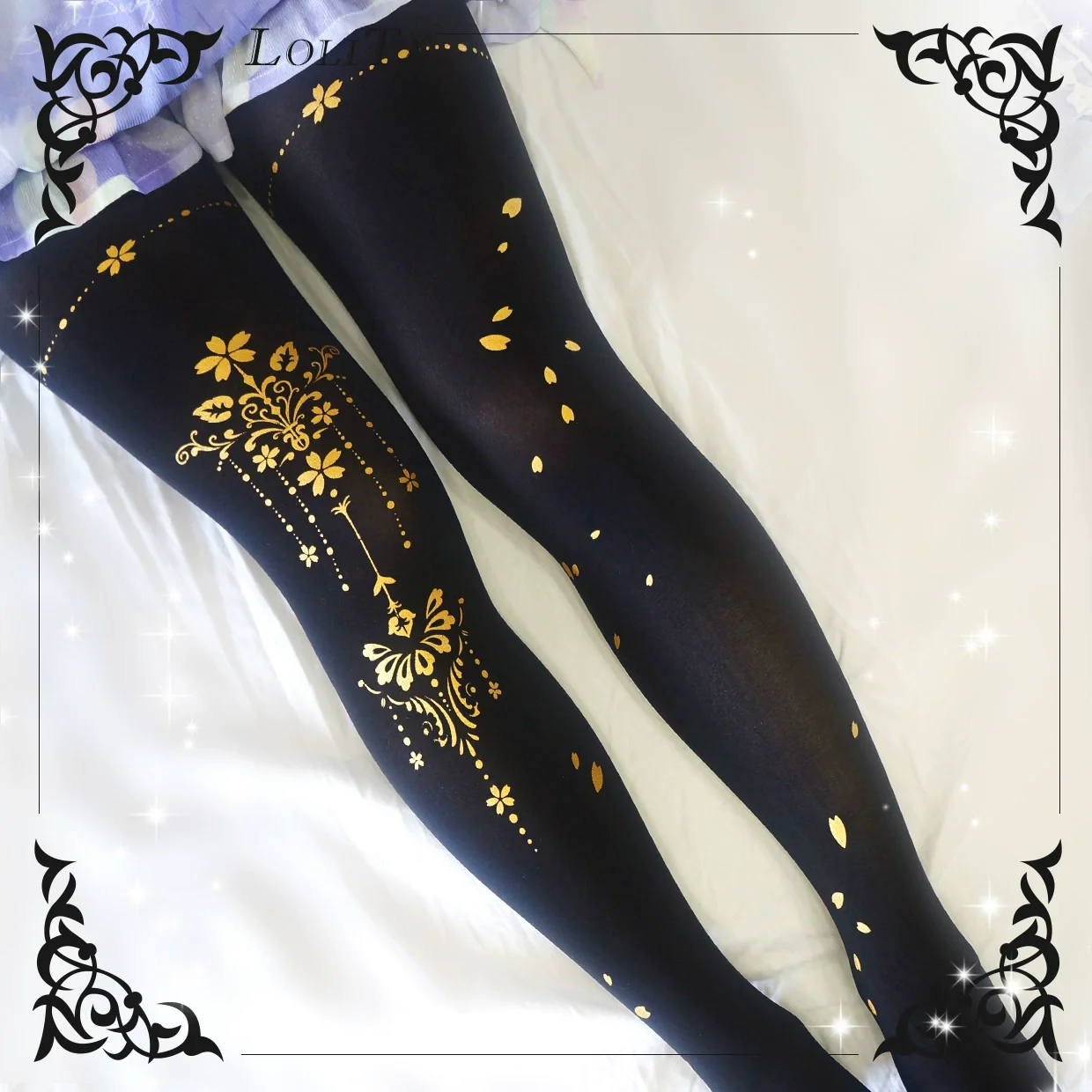 Wulala Mew - Kawaii Lolita Pantyhose Cute Print Lolita Stockings