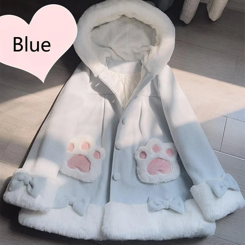 Calico Cat - Kawaii Lolita Plush Coat Lovely Warm Winter Coat - Image 17