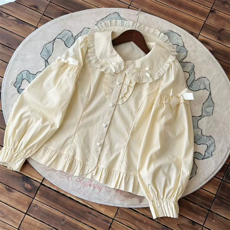 Kawaii Lolita Shirt, Peter Pan Collar - Image 4