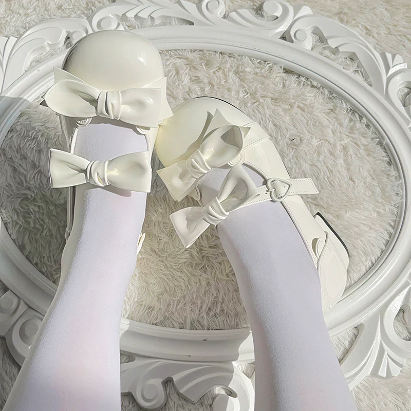 Beauty Bunny - Kawaii Lolita Shoes Low Heels Round Toe PU Shoes - Image 12