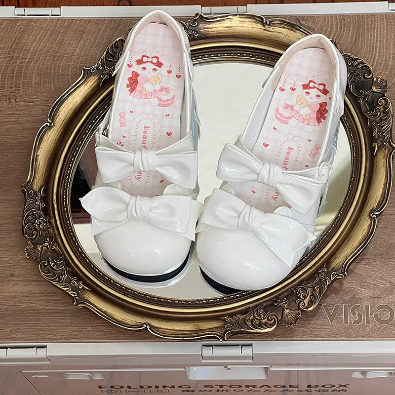 Beauty Bunny - Kawaii Lolita Shoes Low Heels Round Toe PU Shoes - Image 14
