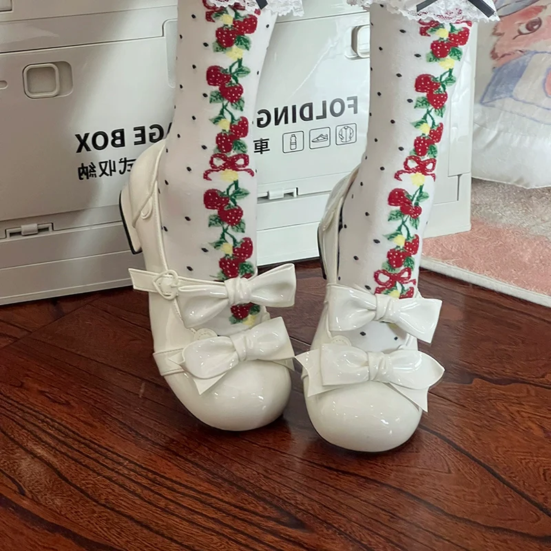 Beauty Bunny - Kawaii Lolita Shoes Low Heels Round Toe PU Shoes - Image 16