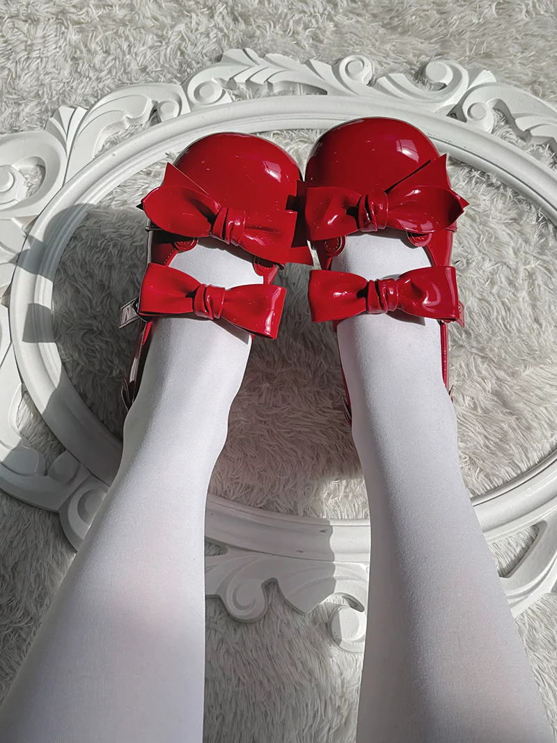 Beauty Bunny - Kawaii Lolita Shoes Low Heels Round Toe PU Shoes - Image 19