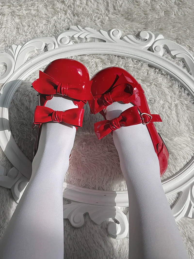 Beauty Bunny - Kawaii Lolita Shoes Low Heels Round Toe PU Shoes - Image 20