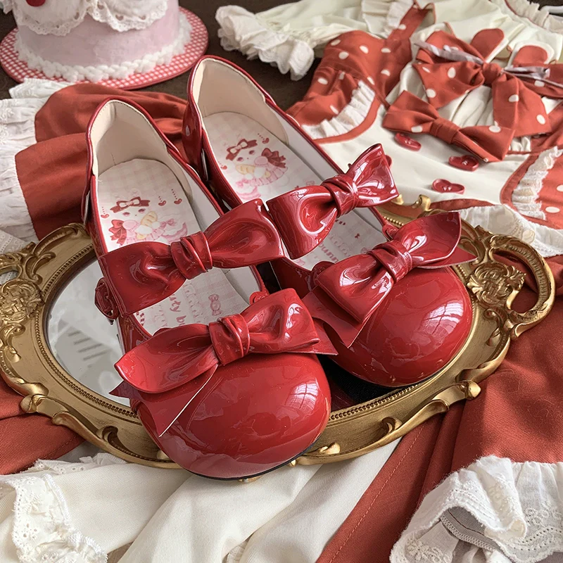 Beauty Bunny - Kawaii Lolita Shoes Low Heels Round Toe PU Shoes - Image 23
