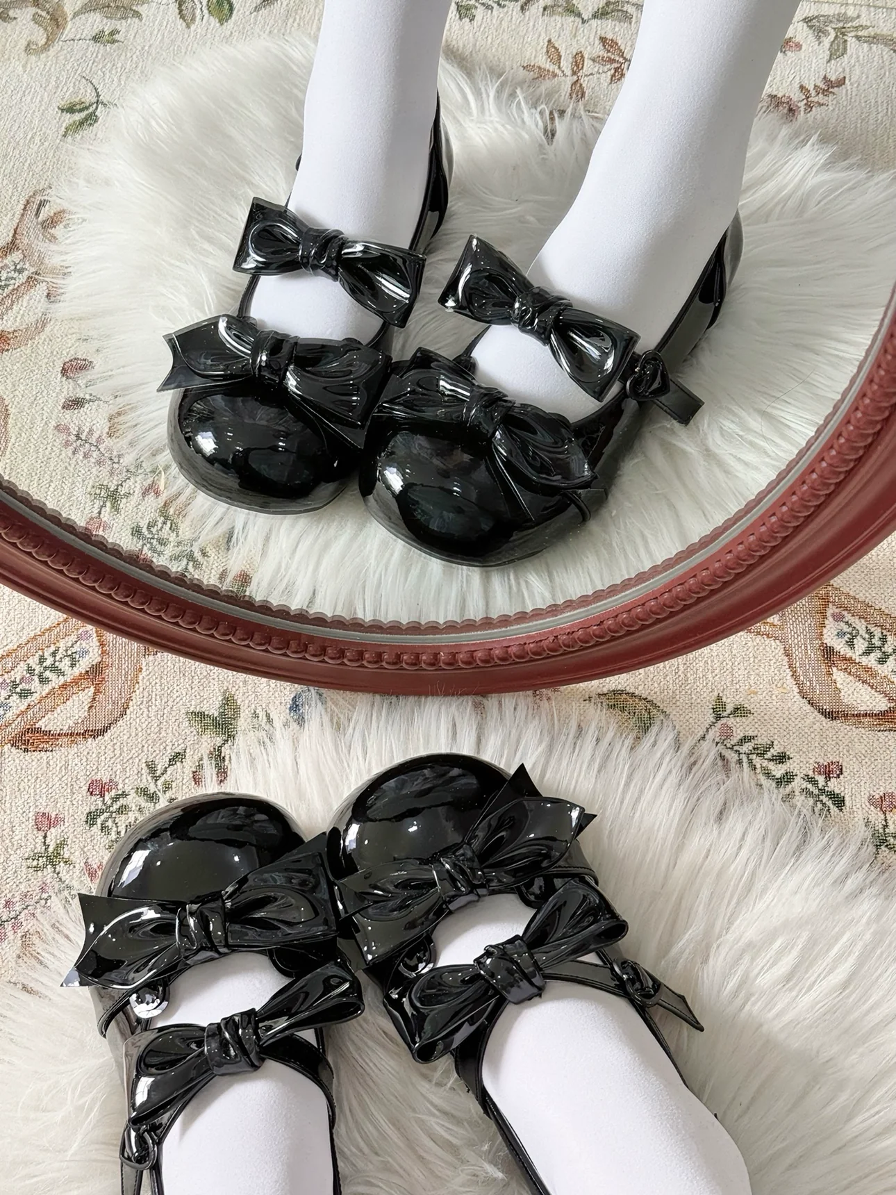 Beauty Bunny - Kawaii Lolita Shoes Low Heels Round Toe PU Shoes - Image 27