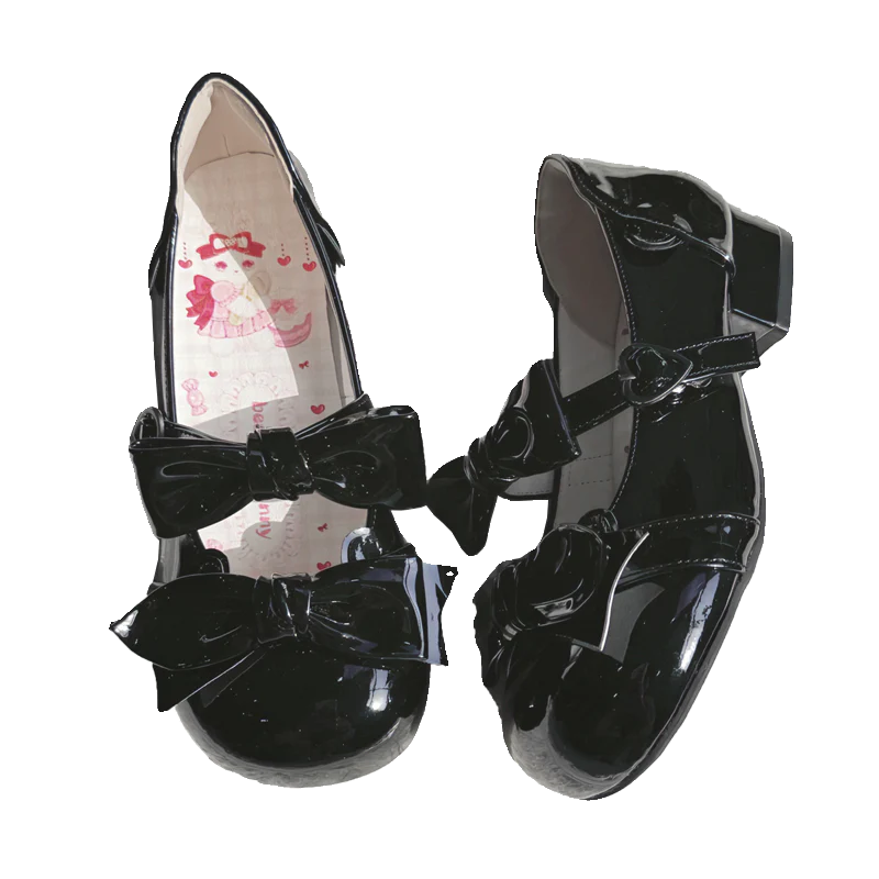 Beauty Bunny - Kawaii Lolita Shoes Low Heels Round Toe PU Shoes - Image 33