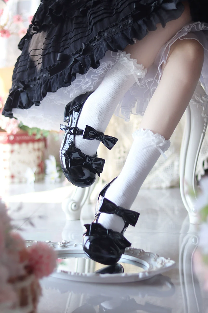 Beauty Bunny - Kawaii Lolita Shoes Low Heels Round Toe PU Shoes - Image 36