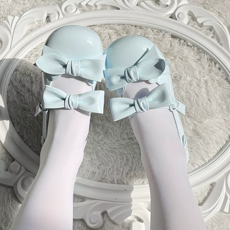 Beauty Bunny - Kawaii Lolita Shoes Low Heels Round Toe PU Shoes - Image 40