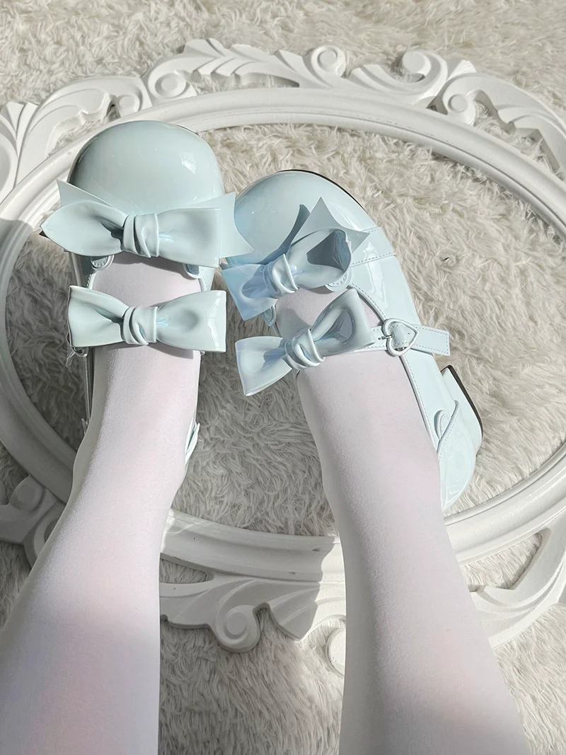 Beauty Bunny - Kawaii Lolita Shoes Low Heels Round Toe PU Shoes - Image 41