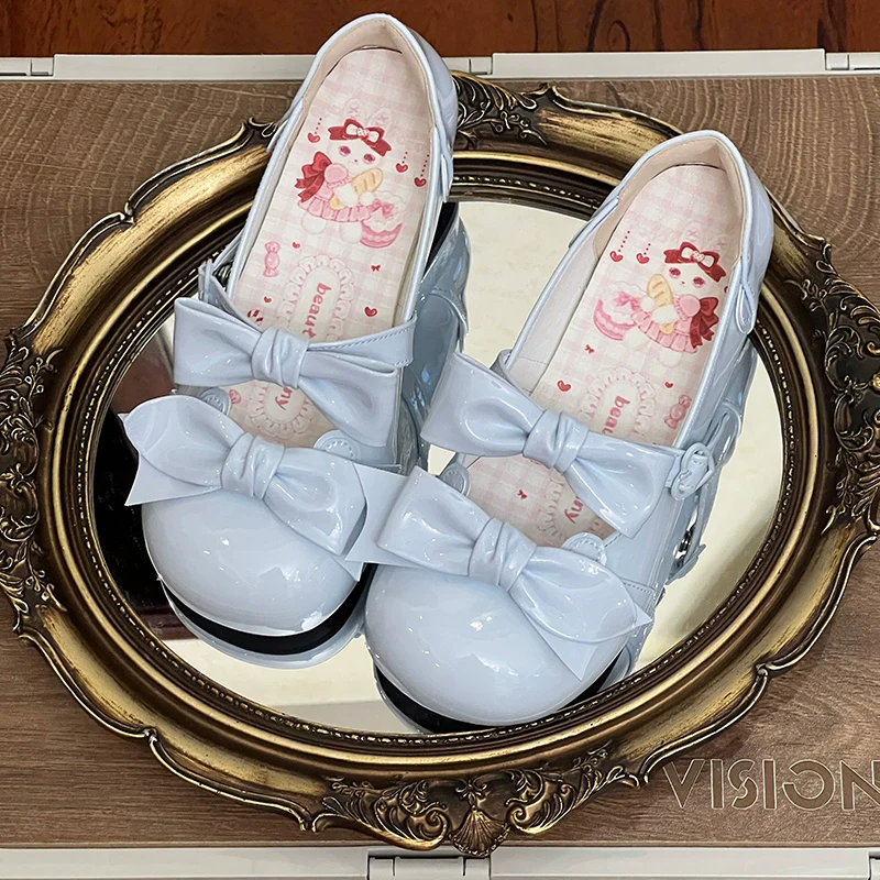 Beauty Bunny - Kawaii Lolita Shoes Low Heels Round Toe PU Shoes - Image 43