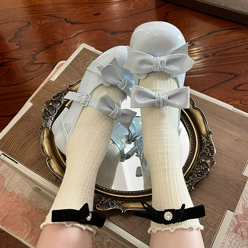 Beauty Bunny - Kawaii Lolita Shoes Low Heels Round Toe PU Shoes - Image 44