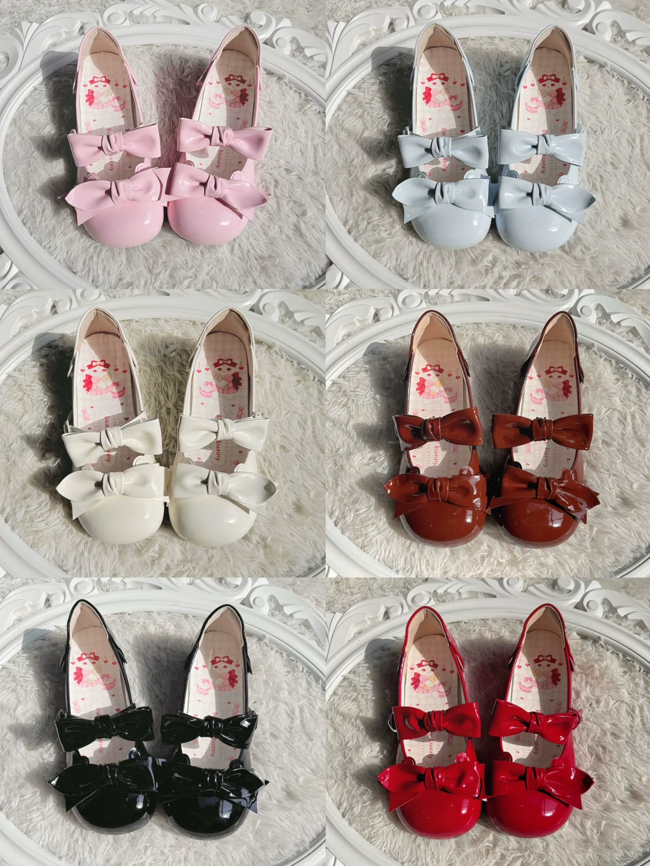 Beauty Bunny - Kawaii Lolita Shoes Low Heels Round Toe PU Shoes - Image 5
