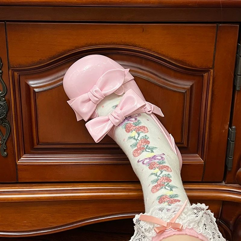 Beauty Bunny - Kawaii Lolita Shoes Low Heels Round Toe PU Shoes - Image 54
