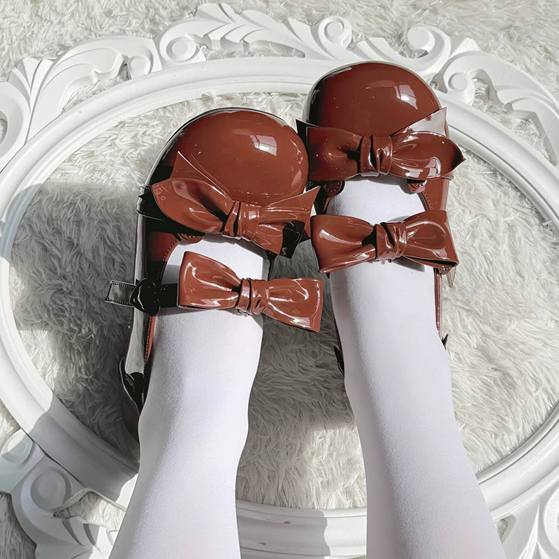 Beauty Bunny - Kawaii Lolita Shoes Low Heels Round Toe PU Shoes - Image 58