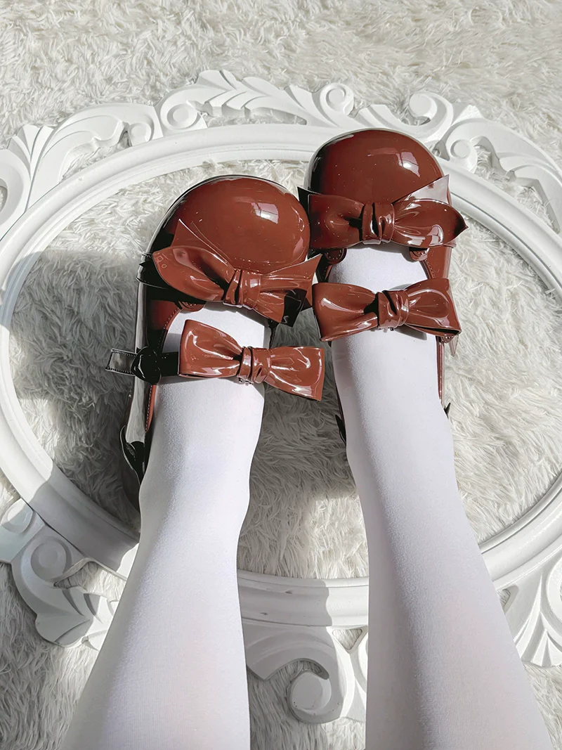 Beauty Bunny - Kawaii Lolita Shoes Low Heels Round Toe PU Shoes - Image 60