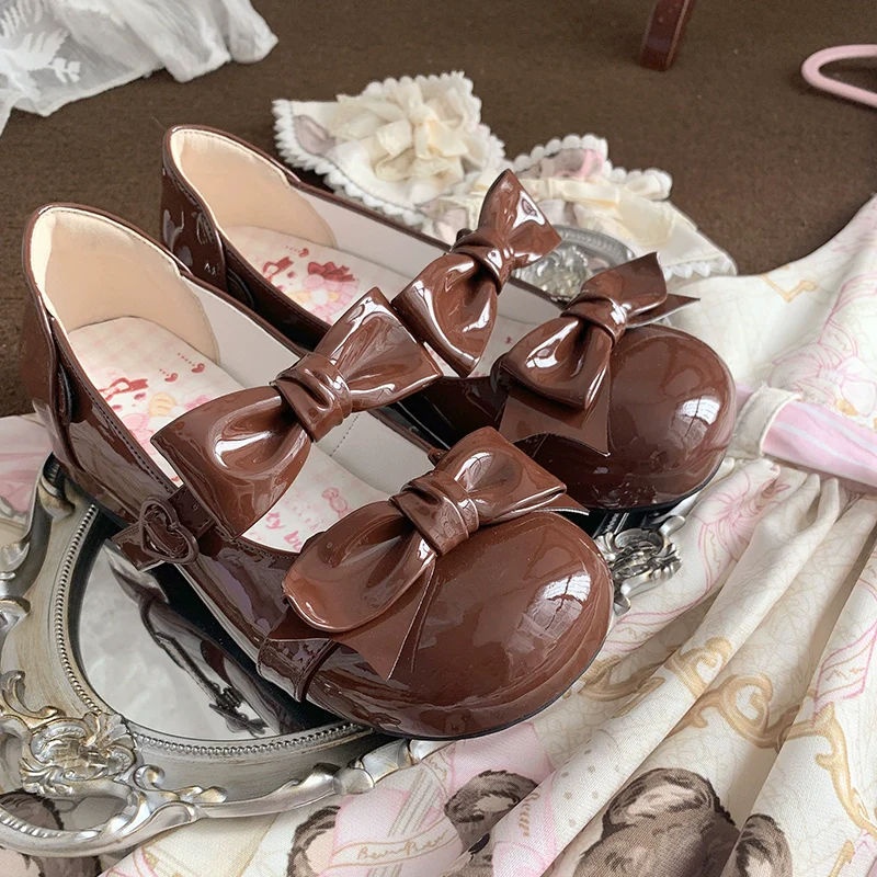 Beauty Bunny - Kawaii Lolita Shoes Low Heels Round Toe PU Shoes - Image 62