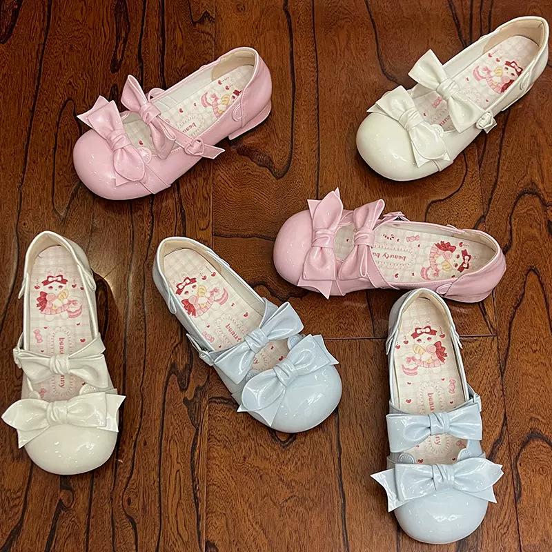 Beauty Bunny - Kawaii Lolita Shoes Low Heels Round Toe PU Shoes - Image 7