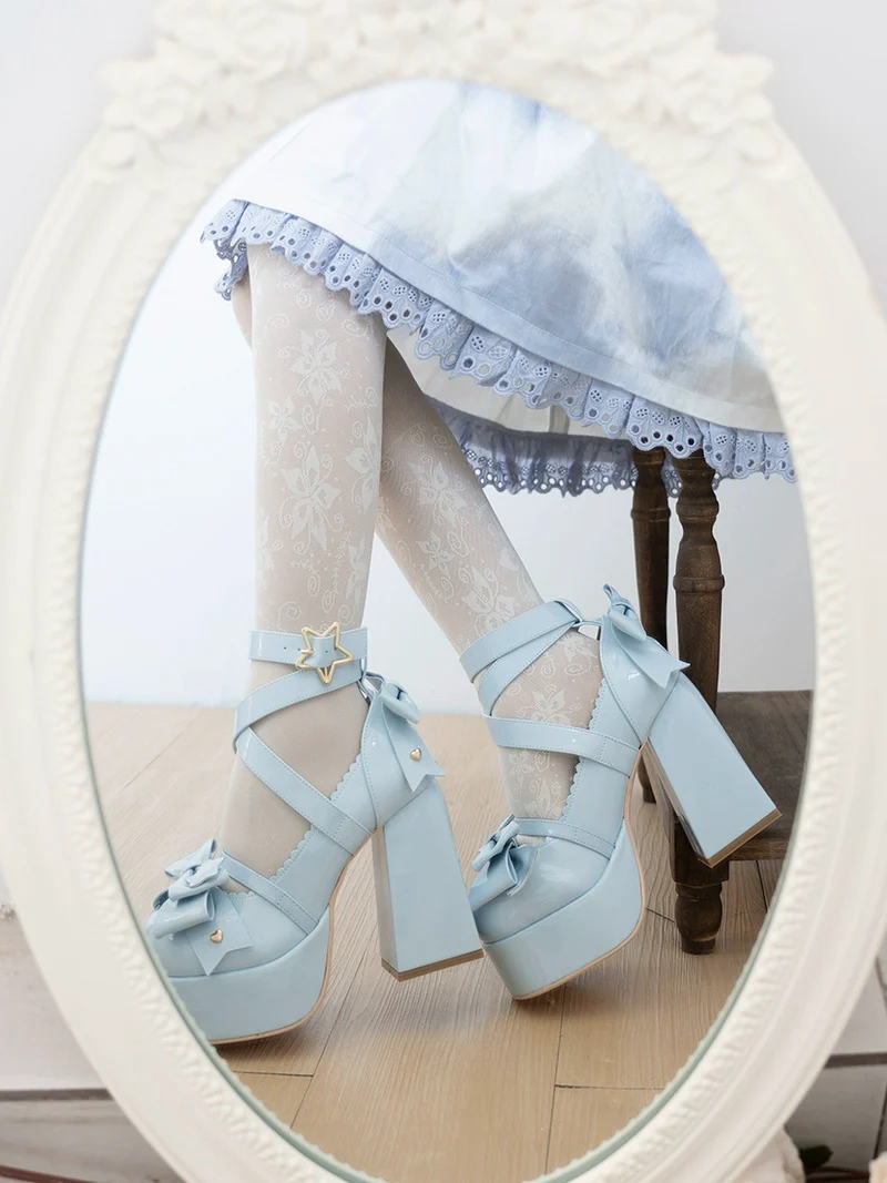 Beauty Bunny - Star Prayer - Kawaii Lolita Shoes Round Toe Summer Heels - Image 6