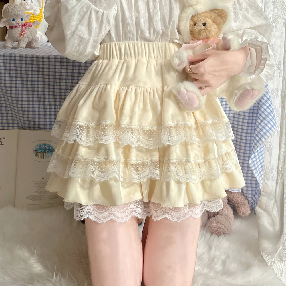 Kawaii Lolita Skirt Lace Cake Short SK - Image 10