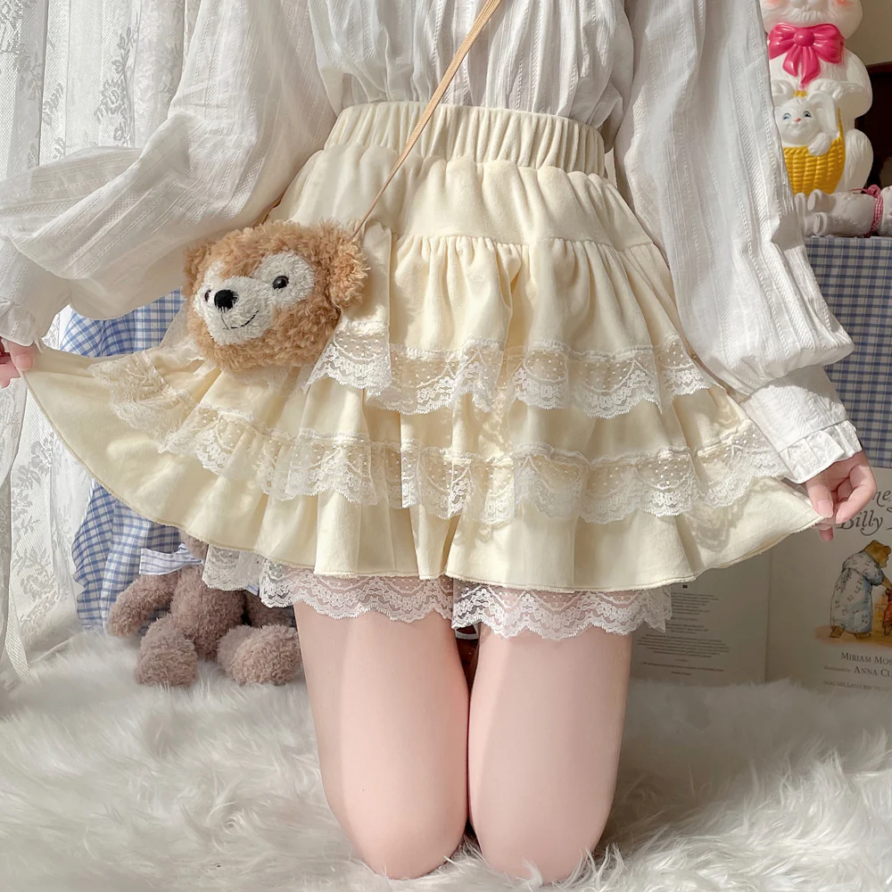 Kawaii Lolita Skirt Lace Cake Short SK - Image 9