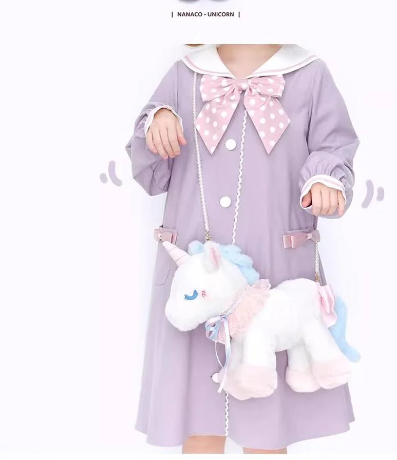 NANACO - Kawaii Lolita Unicorn Messenger Bag Doll Shoulder Bag - Image 5