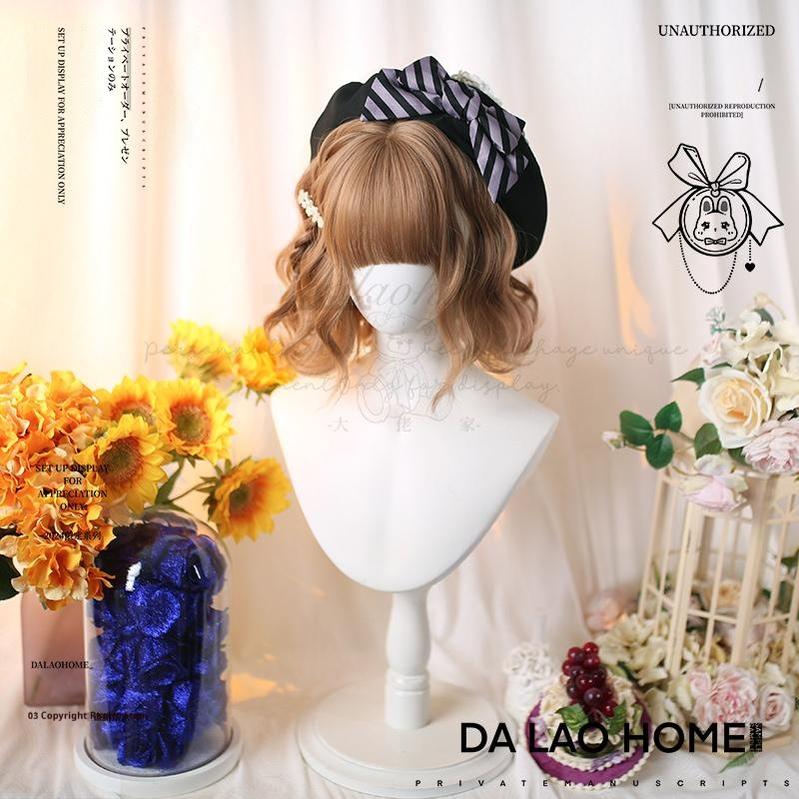Dalao Home - Kawaii Short Curly Lolita Wig with Bangs - Image 4